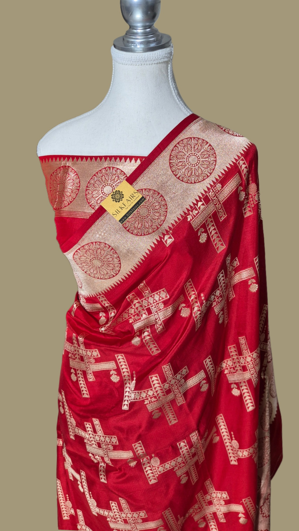 Pure Katan Silk Banarasi Handloom Saree -All Over Work
