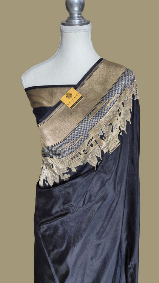 Pure Katan Silk Banarasi Handloom Saree -All Over Work