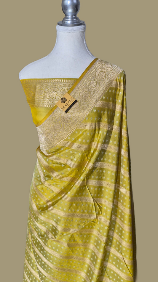 Pure Katan Silk Banarasi Handloom Saree -All Over Work