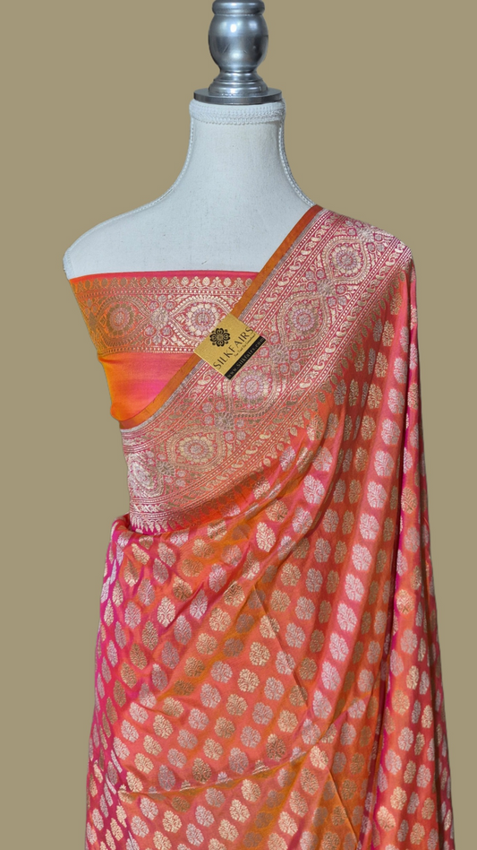 Pure Katan Silk Banarasi Handloom Saree -All Over Sona Roopa Work