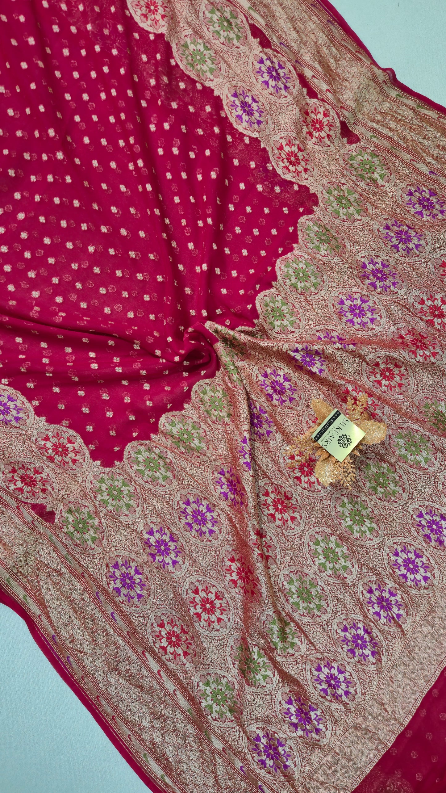 Khaddi Georgette Handloom Banarasi Saree