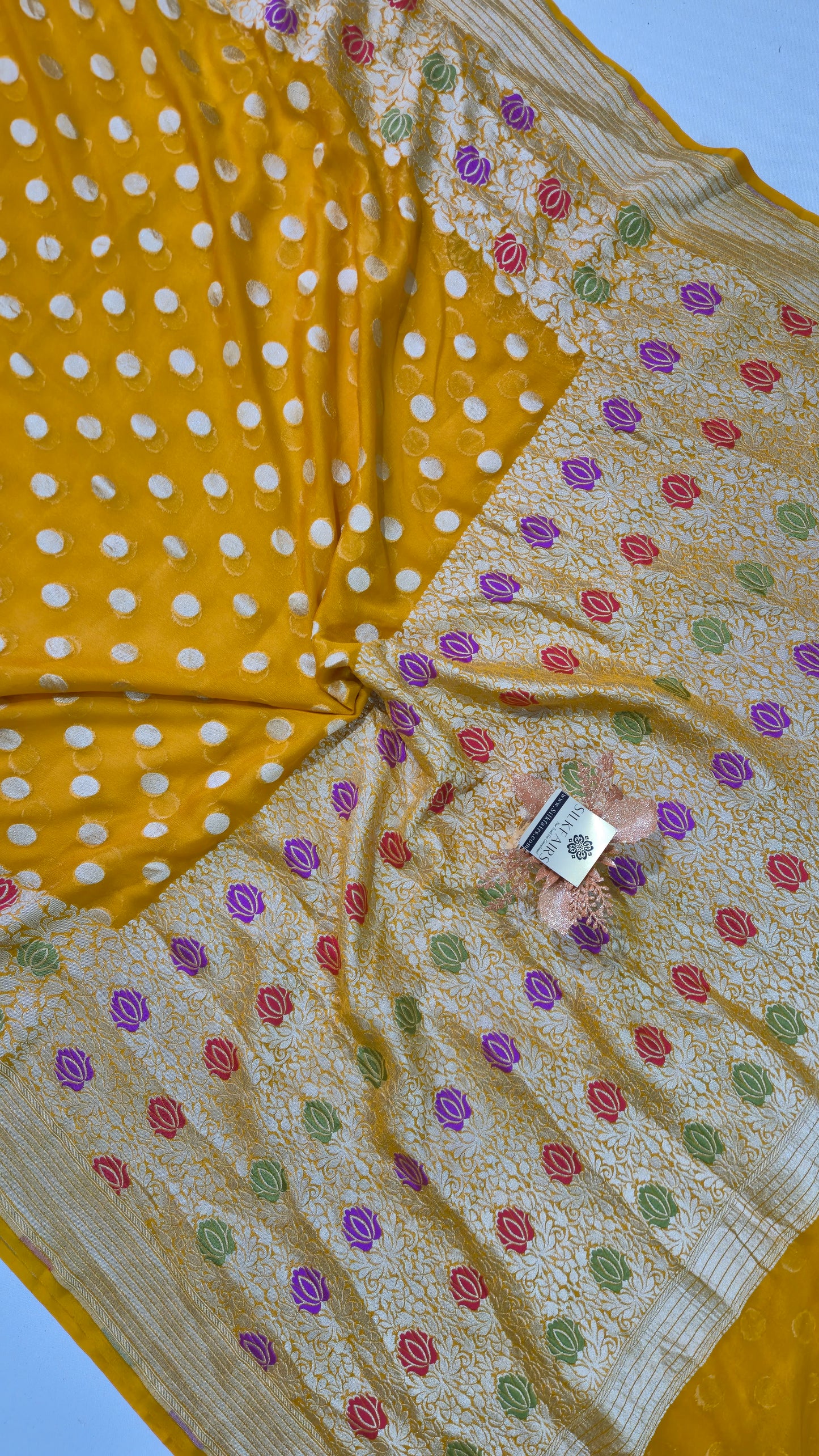 Khaddi Georgette Handloom Banarasi Saree