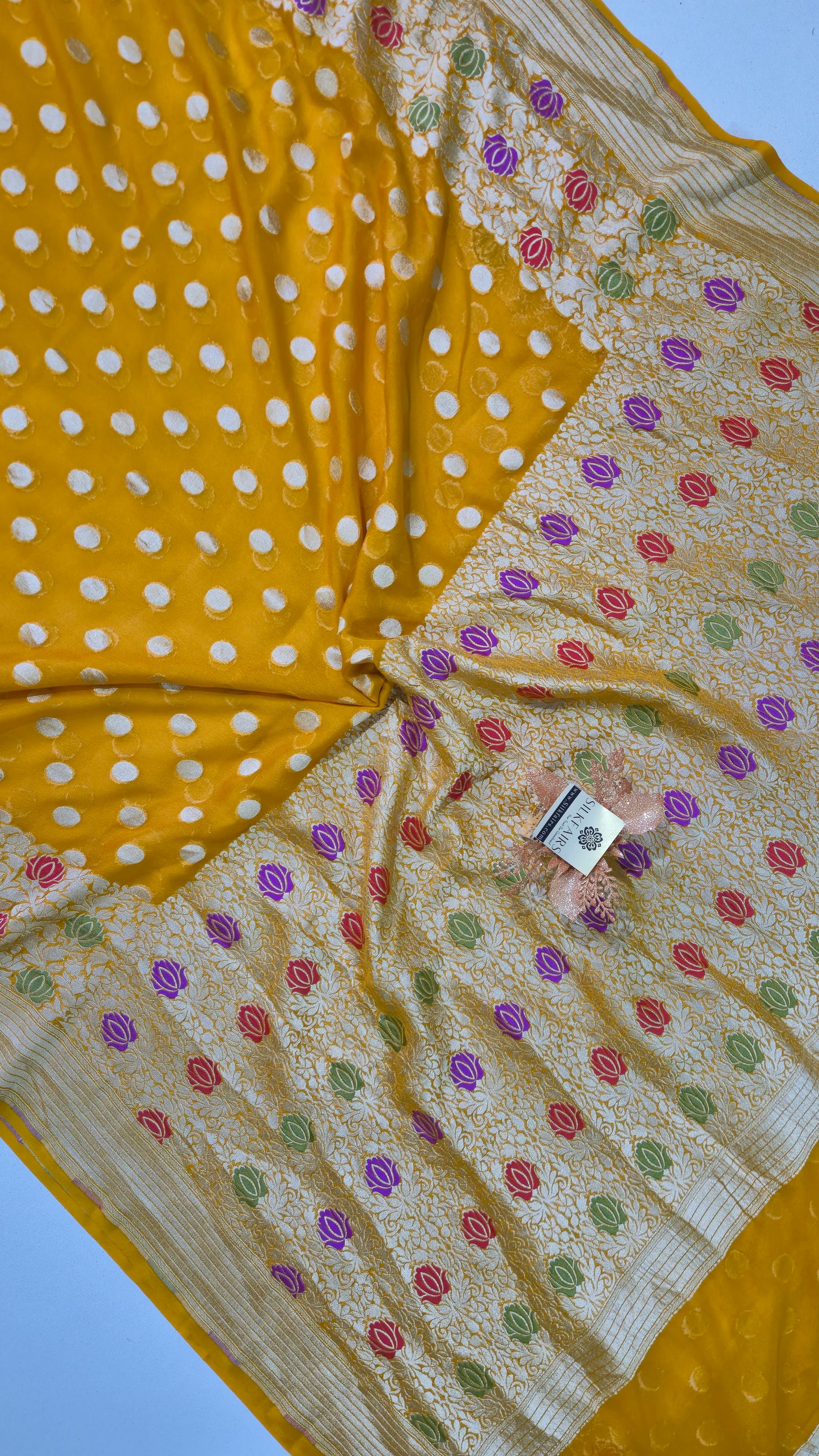 Khaddi Georgette Handloom Banarasi Saree