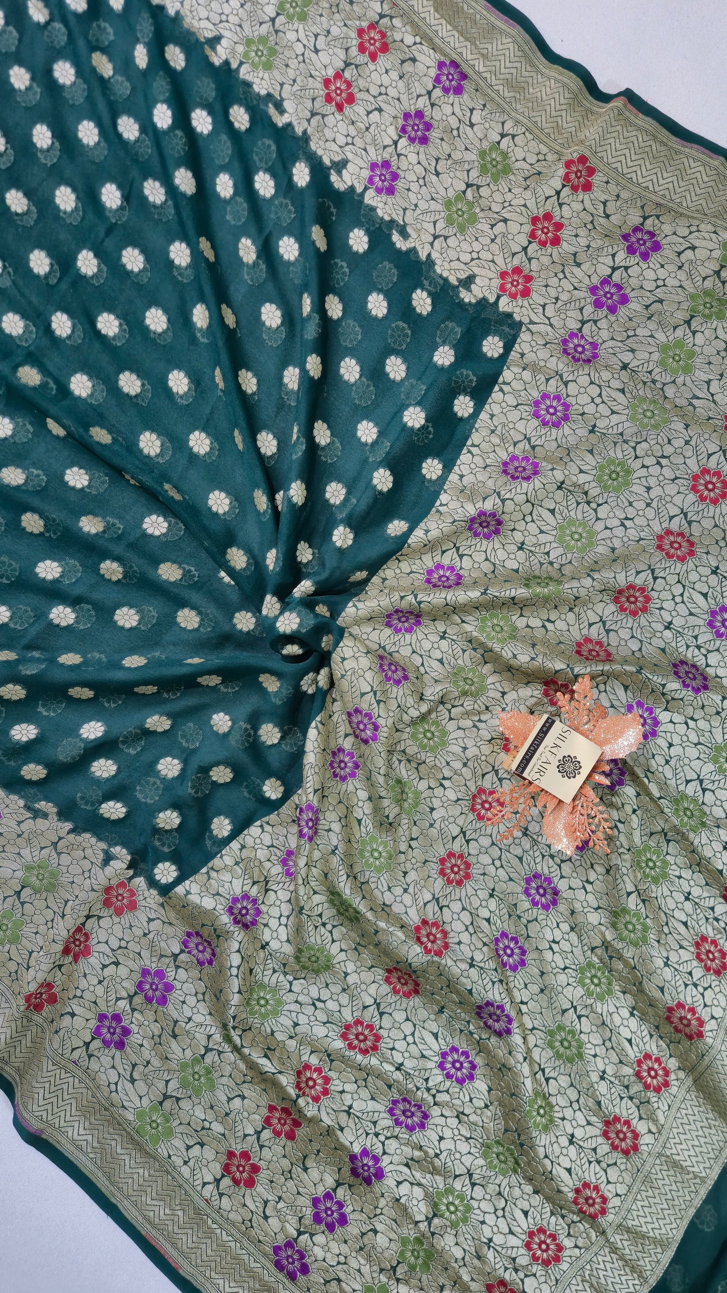 Khaddi Georgette Handloom Banarasi Saree