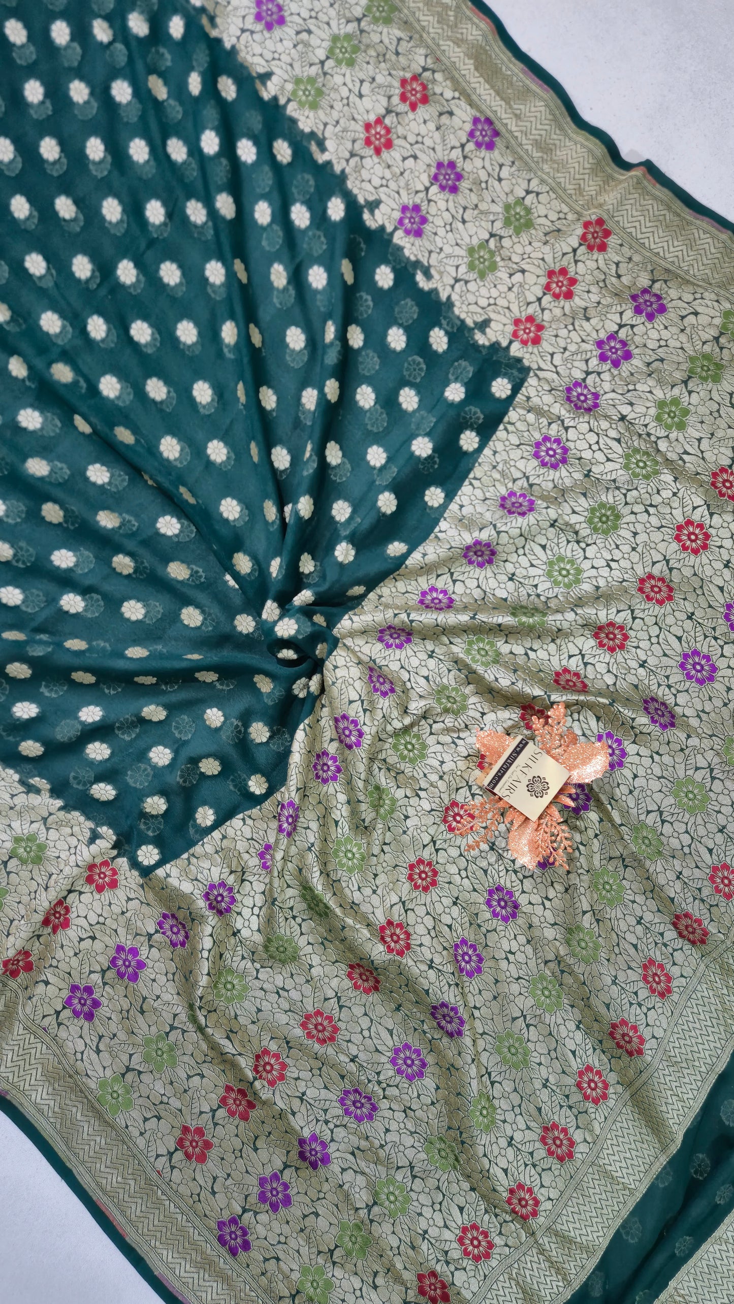 Khaddi Georgette Handloom Banarasi Saree