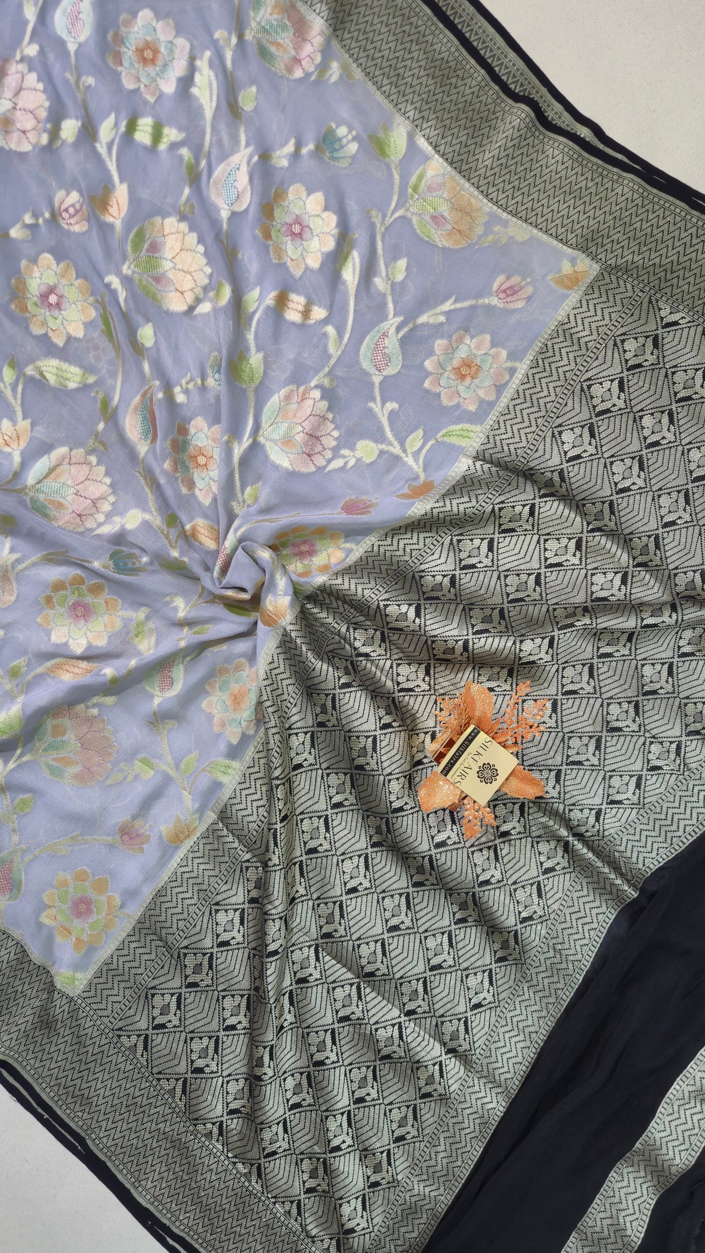 Khaddi Georgette Handloom Banarasi Saree
