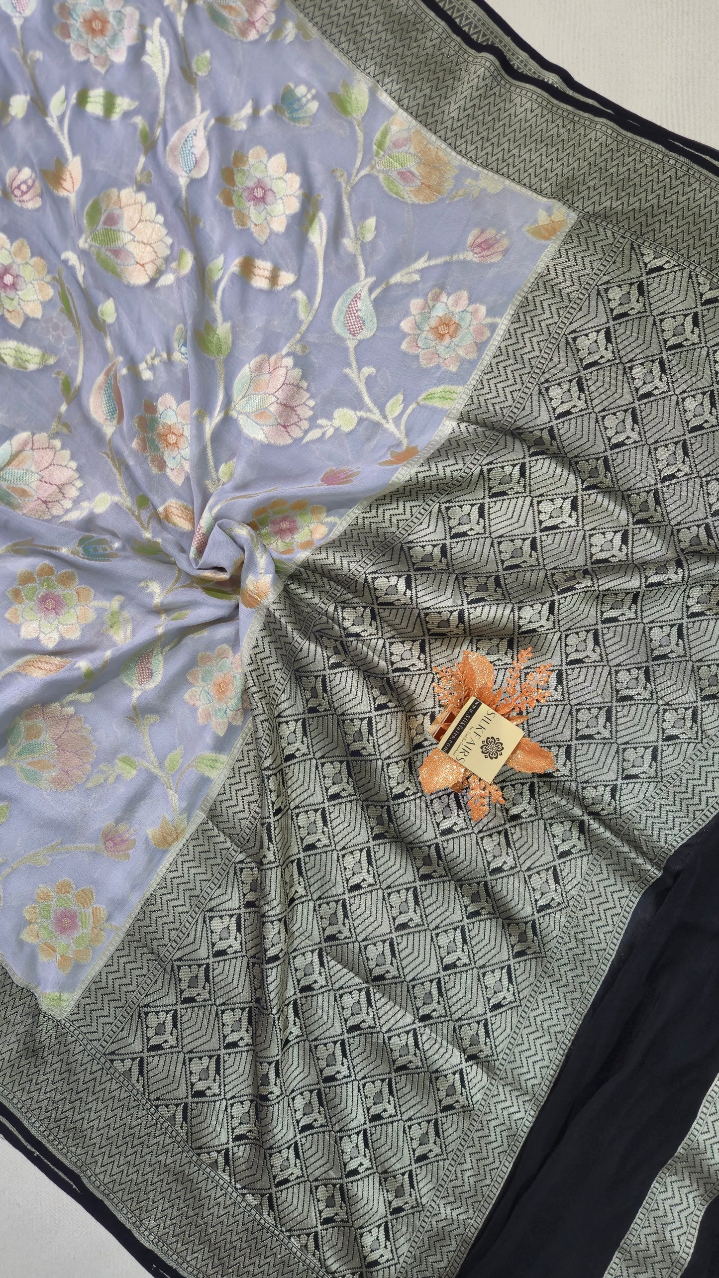 Khaddi Georgette Handloom Banarasi Saree