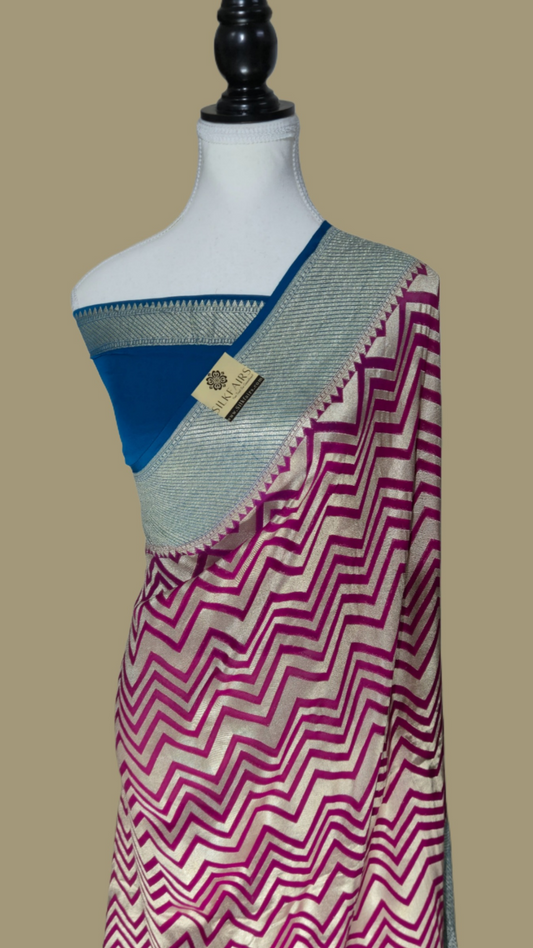 Khaddi Georgette Handloom Banarasi Saree