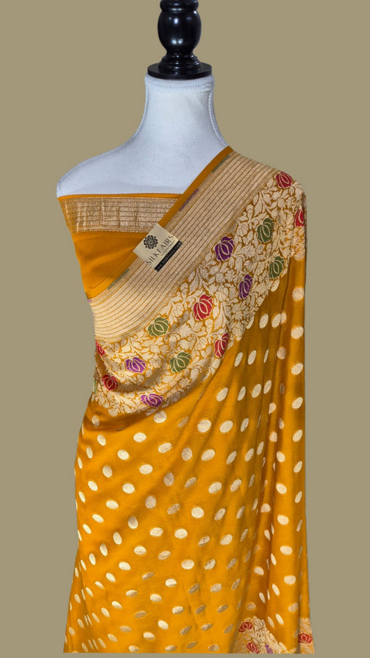 Khaddi Georgette Handloom Banarasi Saree