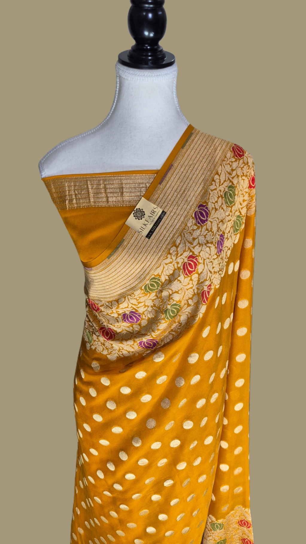 Khaddi Georgette Handloom Banarasi Saree