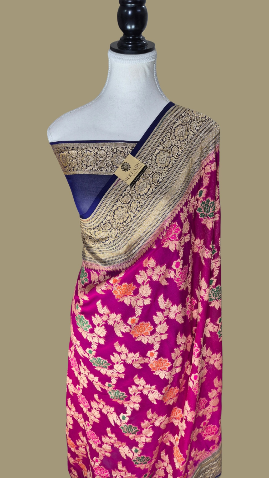 Khaddi Georgette Handloom Banarasi Saree