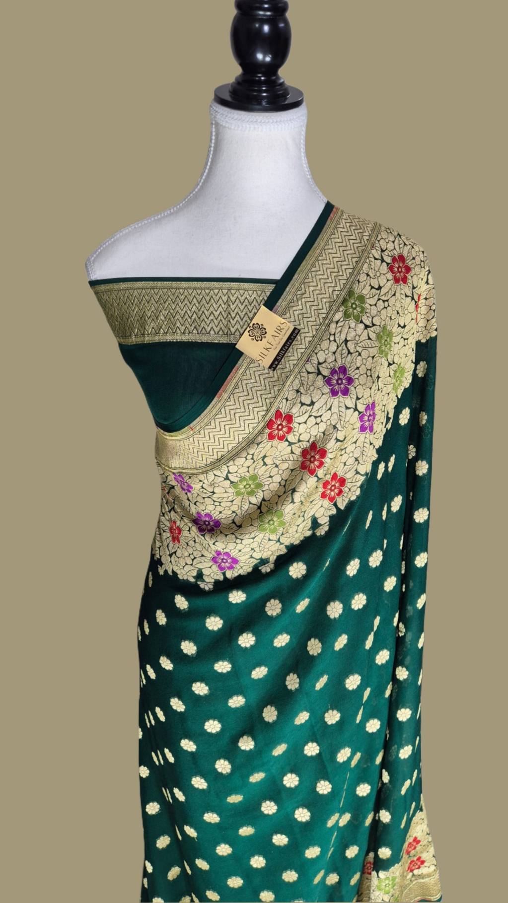 Khaddi Georgette Handloom Banarasi Saree