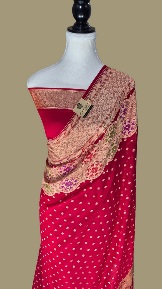 Khaddi Georgette Handloom Banarasi Saree
