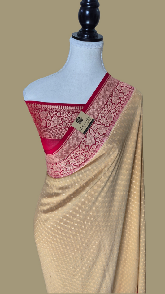 Khaddi Georgette Handloom Banarasi Saree