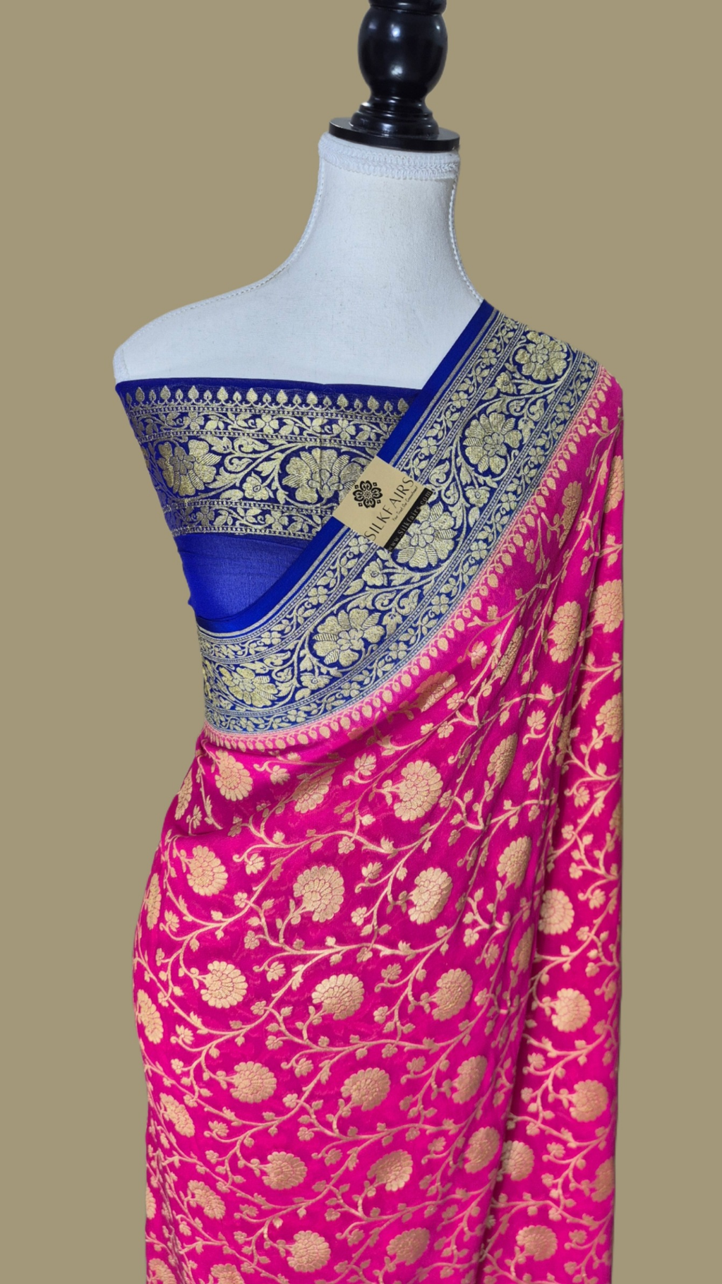 Khaddi Georgette Handloom Banarasi Saree