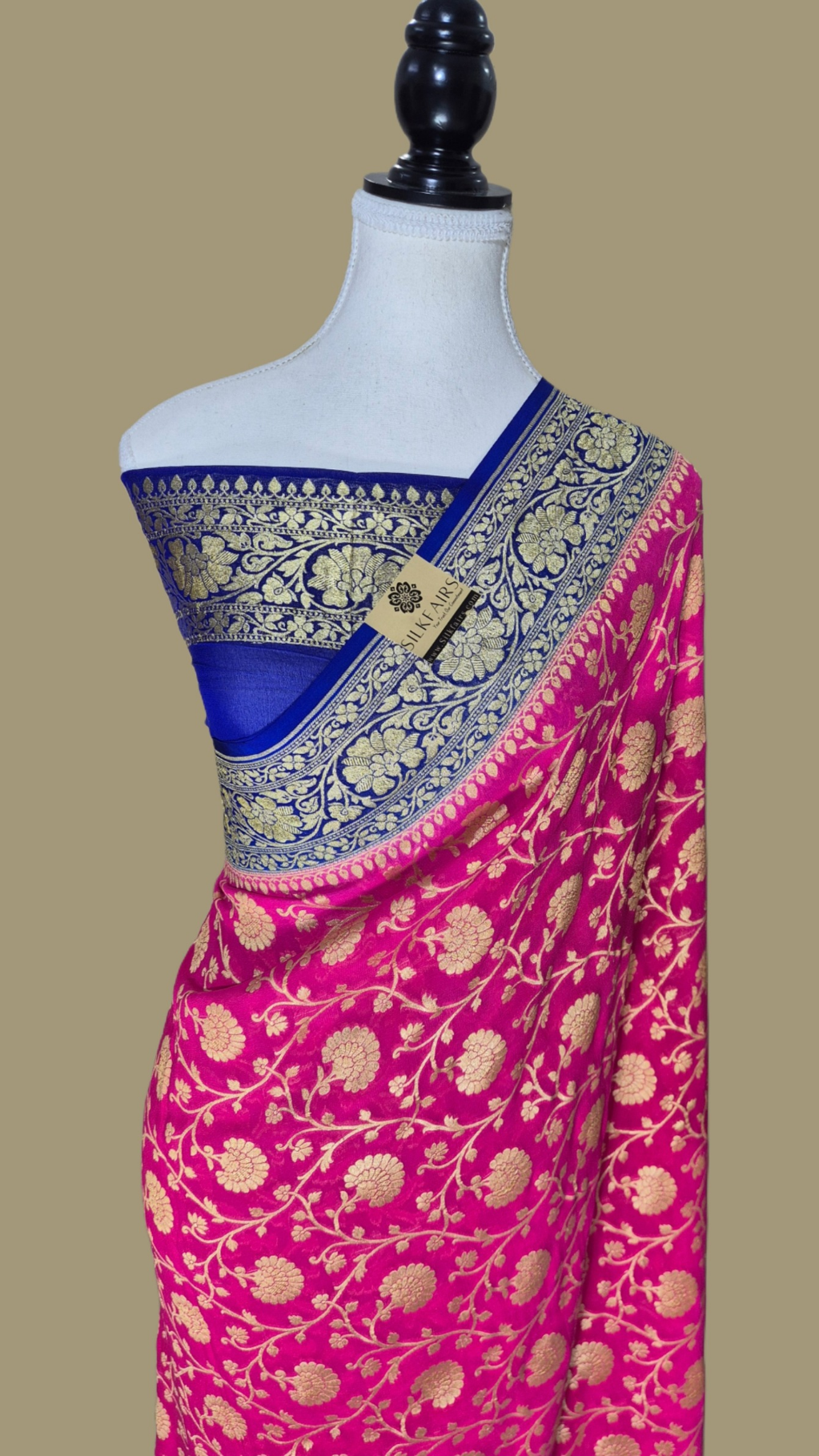 Khaddi Georgette Handloom Banarasi Saree