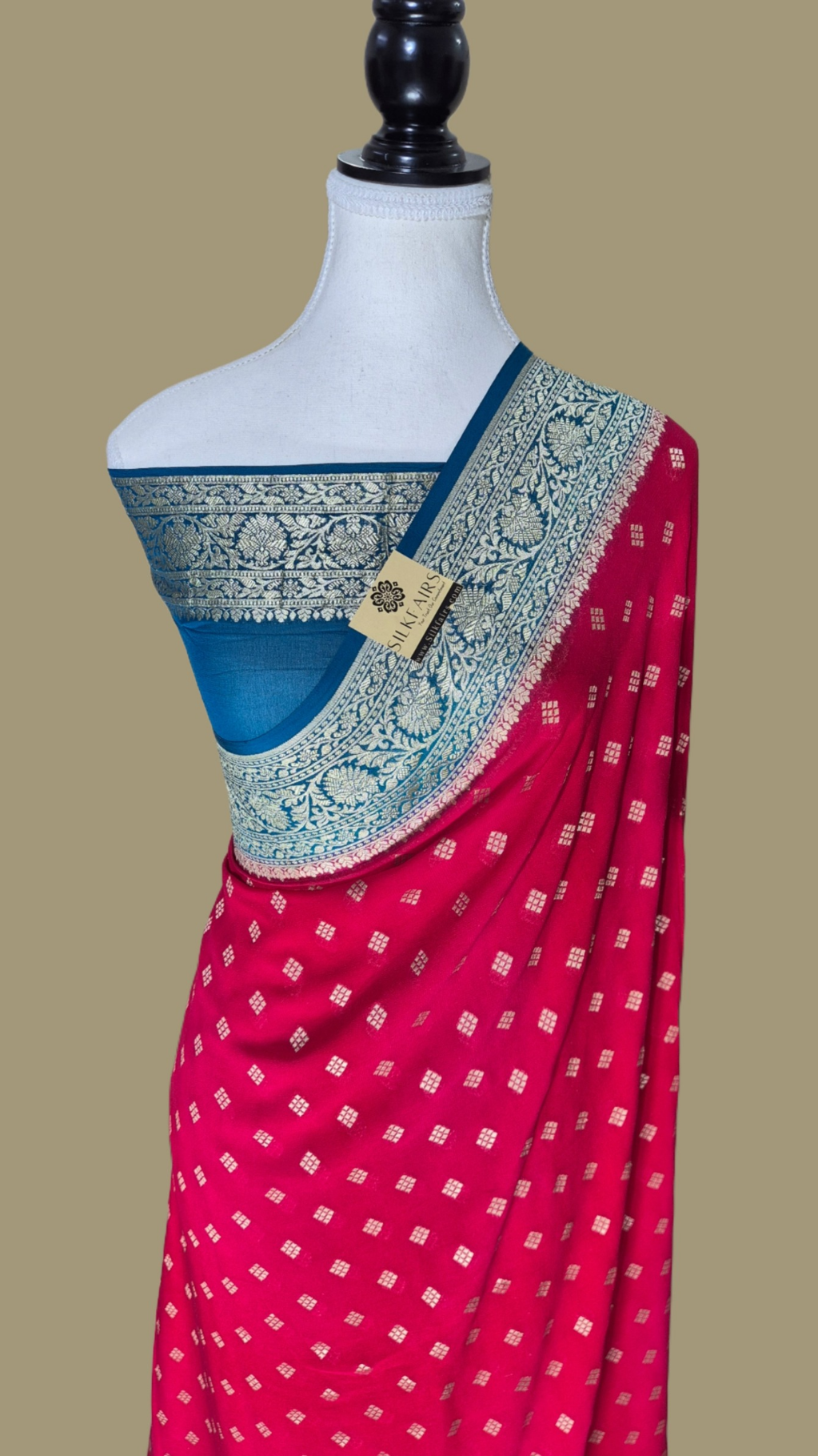 Khaddi Georgette Handloom Banarasi Saree