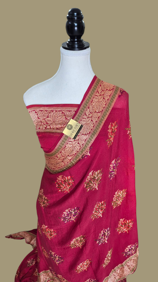 Pure Crepe Georgette Banarasi Saree