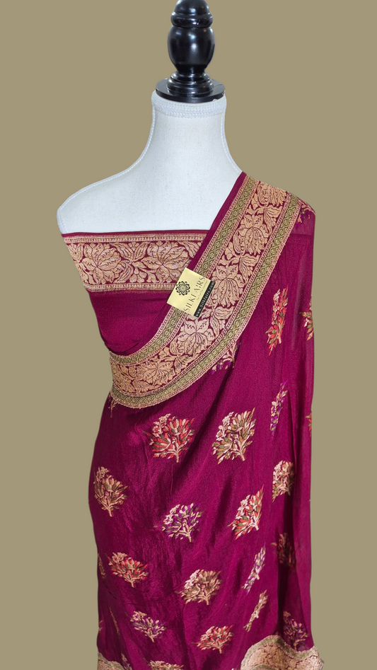 Pure Crepe Georgette Banarasi Saree