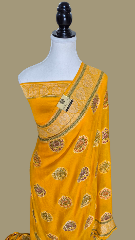 Pure Crepe Georgette Banarasi Saree