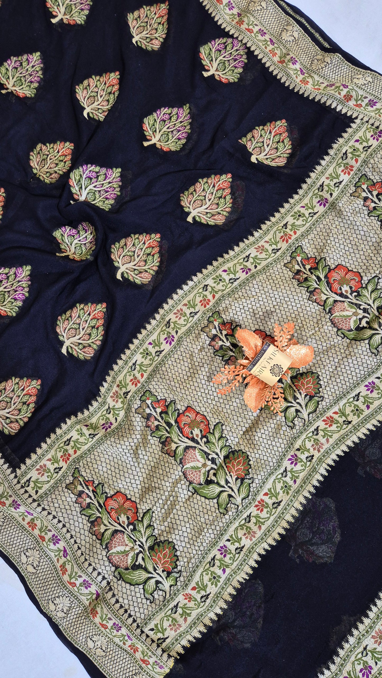 Pure Crepe Georgette Banarasi Saree