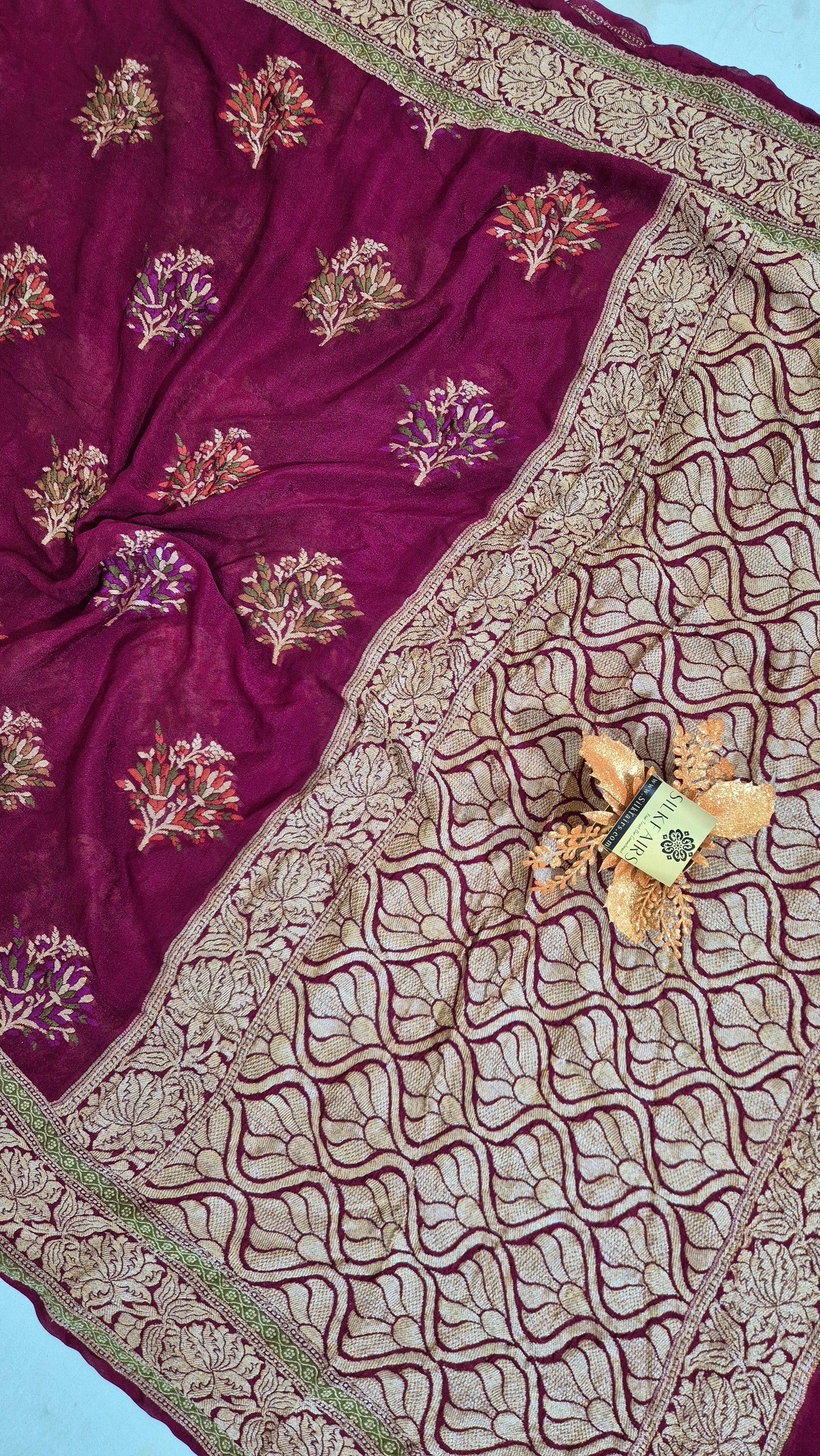 Pure Crepe Georgette Banarasi Saree